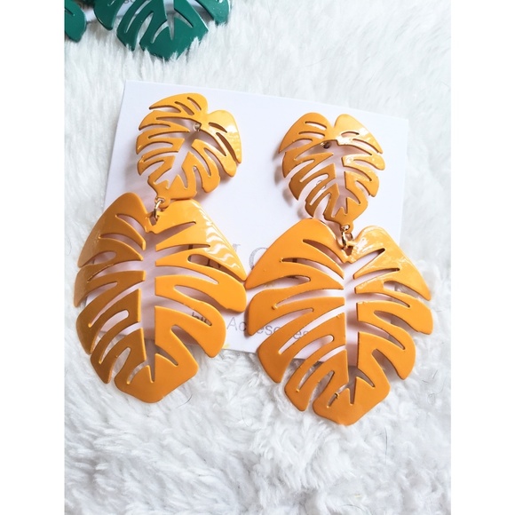 SET🌿Palm Leaf earrings - Picture 4 of 6
